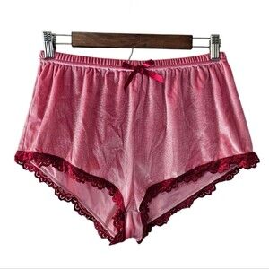 Shein Pink Velour Sweeheart Pull On Pajama Shorts